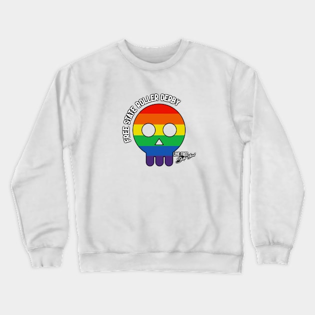 New Logo Rainbow Crewneck Sweatshirt by Free State Roller Derby